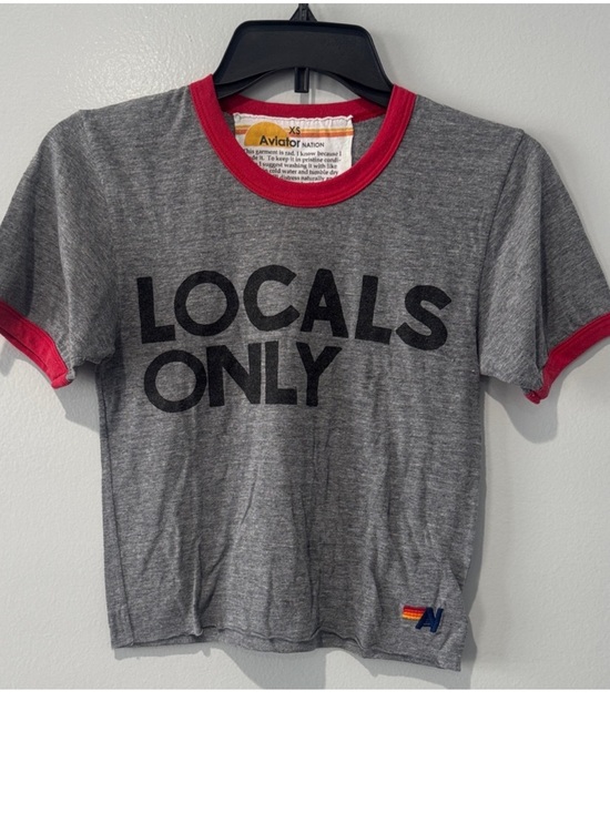 Aviator Nation Tops - Aviator Nation Women's Ringer Tee Vintage Vibes Size XS Sexy Summer Vacation